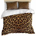 thumbnail image 1 of Brown Leopard Print Bedding 3 Piece Duvet Cover Set Twin Size, Classic Abstract Animal Patterned Soft Microfiber Comforter Cover with Zipper Closure & Pillowcases, Wrinkle & FadeResistant Quilt Cover, 1 of 9