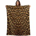 thumbnail image 1 of Brown Leopard Print Blanket Soft Cozy Warm Throw Blanket for Couch, Plush Fuzzy Flannel Fleece Blankets for Sofa, Classic Abstract Animal Patterned Bed Blankets Lightweight Gifts for Women, 40"x50", 1 of 9