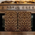 thumbnail image 1 of Brown Leopard Print Kitchen Towels Set of 4, Classic Abstract Animal Patterned Absorbent Dish Towels for Kitchen, Microfiber Hand Towel, Quick Drying Tea Towel for Cleaning Decorative Dishcloths, 1 of 7