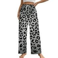thumbnail image 1 of Brown Leopard Print Pajama Pants Breathable with Pockets Pajamas For Lady Vintage Sleeping Pants Bedroom Homewear, 1 of 6