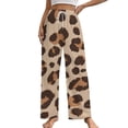 thumbnail image 1 of Brown Leopard Print Pajama Pants Comfortable Elastic Waist Pajamas Fashion Sleepwear Bottoms Plus Size Homewear, 1 of 6