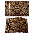 thumbnail image 1 of Brown Leopard Print Placemats Set of 6, Classic Abstract Animal Patterned Placemats for Dining Table, Place Mats for Kitchen Tabletop, Waterproof Wipeable Dining Table Mats Set, 1 of 9