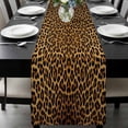 thumbnail image 1 of Brown Leopard Print Table Runner 70 Inches Long, Classic Abstract Animal Patterned Kitchen Coffee Dining Table Decoration for Home Party Birthday Wedding Home Decor 13x70 Inches, 1 of 8