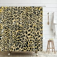 Brown Leopard Shower Curtain Fashion Cheetah Red Rose Butterfly Home