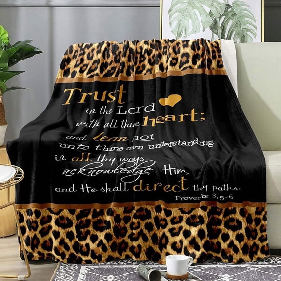 Brown Leopard Throw Blanket, Cheetah Print Blanket, Black Blanket, Cozy Warm Lightweight Soft Fuzzy Plush Flannel Fleece Blanket for Couch, Sofa, Inspirational Gifts for Women, 30"x40"