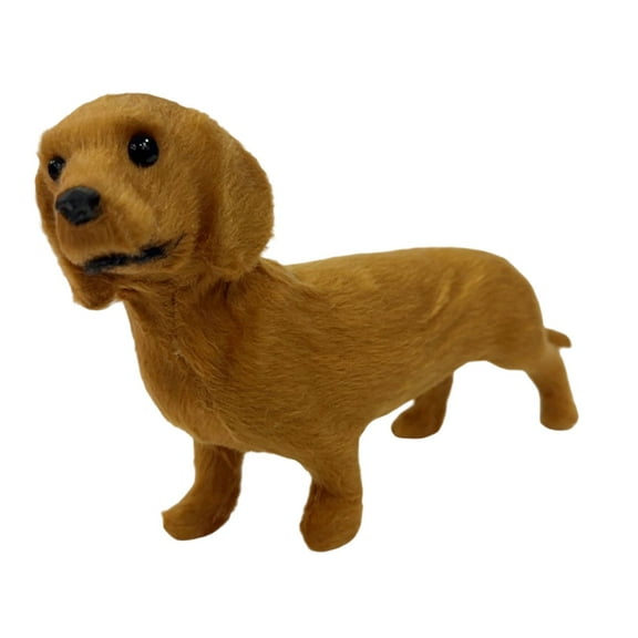 Brown Lifelike Interactive Dachshund Dog Toy Realistic Stuffed Animal Plush With Natural Movements Emotional Support And Healing Companion For Kids