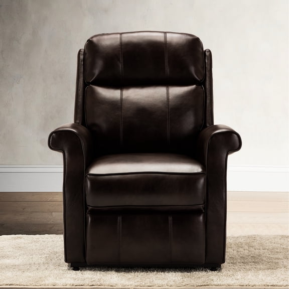 Brown Lift Chair With Foam Seat Cushion And Electric Recline Mode Comfortable In Dark Functions