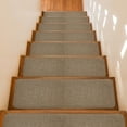 Brown Linen Stair Treads Non Slip for Steps Farmhouse Pure Color ...