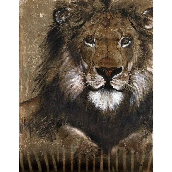 Brown Lion Poster Print by Patricia Pinto