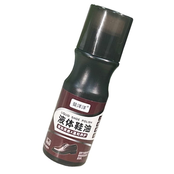 Brown Liquid Shoe Polish, Natural Gloss Leather Shoe Renovate Oil Quick Application Scratch Cover for Brown Leather