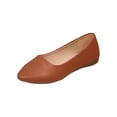 thumbnail image 1 of Brown Loafer Shoes For Womens Slip On Breathable Upper Round Toe Comfortable Casual Daily Walking Lightweight Flexible All Day Wear Footwear Size 42, 1 of 8