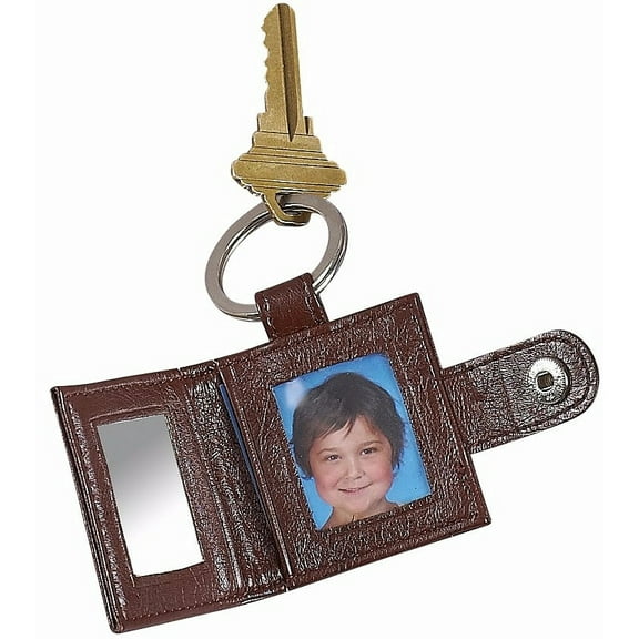 Brown Locket Keyring w Frame   Mirror - 1.250x1