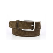 Brown Luxe Suede Leather Nubuck Lining Mens Belt 42