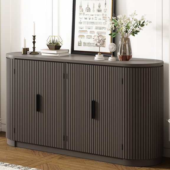 Brown MDF with Metal Handles - Quick Assembly for Home - Various Rooms - Versatile and Practical