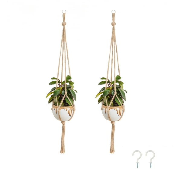 Brown Macrame Hanger Set of 2