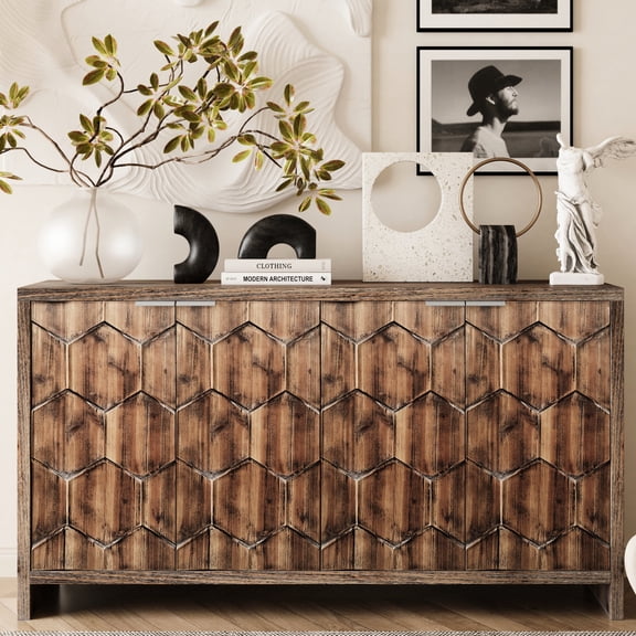 Brown Main Color - Modern Metal Handles - Dining Hall, Kitchen Space - Add Fashion to Home