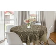 thumbnail image 1 of Brown Mandala Round Tablecloth, Abstract Round Mandala Designed with Flower Leaves and Stems Elements, Circle Table Cloth Cover for Dining Room Kitchen Decoration, 60", Brown Tan, by Ambesonne, 1 of 1