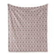 thumbnail image 1 of Brown Mandala Soft Flannel Fleece Throw Blanket, Style Oriental Ornament Frieze-Like Pattern, Cozy Plush for Indoor and Outdoor Use, 50" x 60", Chestnut Brown and White, by Ambesonne, 1 of 5