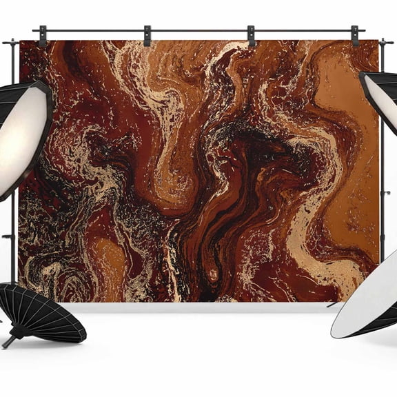 Brown Marble Backdrop for Photoshoot,Photography Photo Studio Background Wall Backdrop,Ombre Abstract Striped Mottled Aesthetic Back Drop Banner Panel for Portraits Wedding Live Streaming 12x8Ft