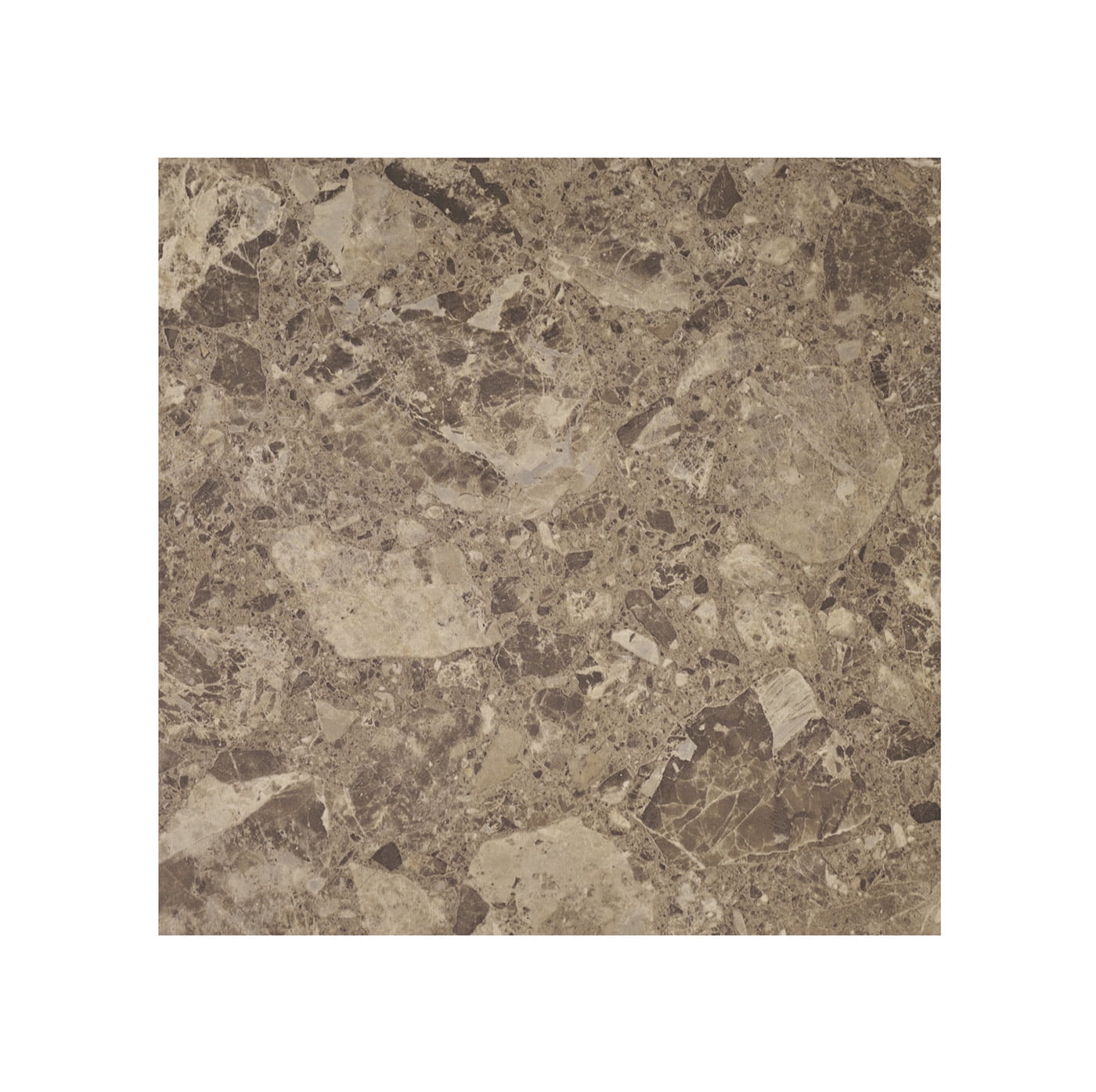PowerSellerUSA Brown Marble Brown Vinyl Floor Tiles Self Stick Peel Flooring 12" x 12", 1Pack