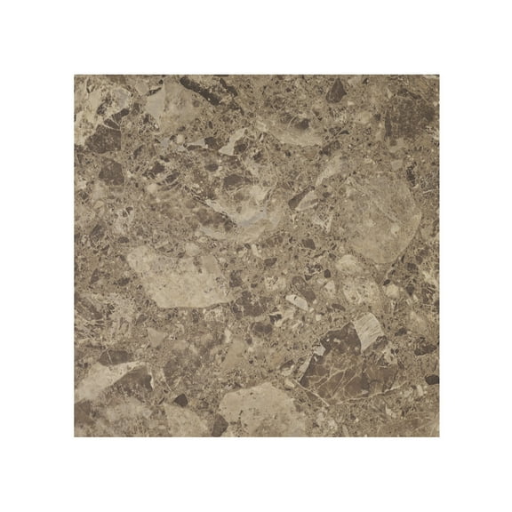 Brown Marble Brown Vinyl Floor Tiles Self Stick Peel Flooring 12" x 12", 1-Pack (20 Pieces)