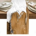 thumbnail image 1 of Brown Marble Crack Table Runner - 72 Inch Long, Kitchen Dining Table Runner Dresser Scarves, Modern Abstract Geometric Texture Farmhouse Decor for Coffee Tables Wedding Party Banquet, 1 of 8