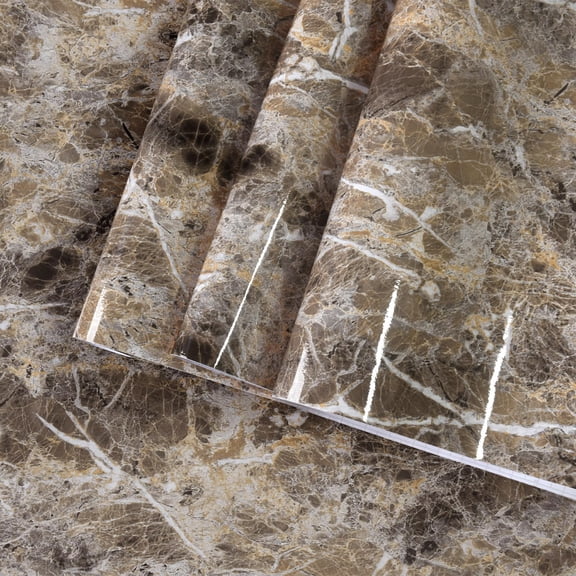 Brown Marble Paper Granite Peel And Stick Kitchen Backsplash Wallpaper Matte Vinyl Wrap Waterproof Table Sticker Cover Self Adhesive Contact For Countertops Counter Film