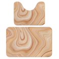thumbnail image 1 of Brown Marble Pattern Bathroom Rugs, 2 Pieces Bath Rug Mat U Shaped Toilet Rugs, Soft Absorbent Bath Rugs, Machine Washable, Non-Slip Bath Mats For Tub, Shower And Bath Room, 1 of 6