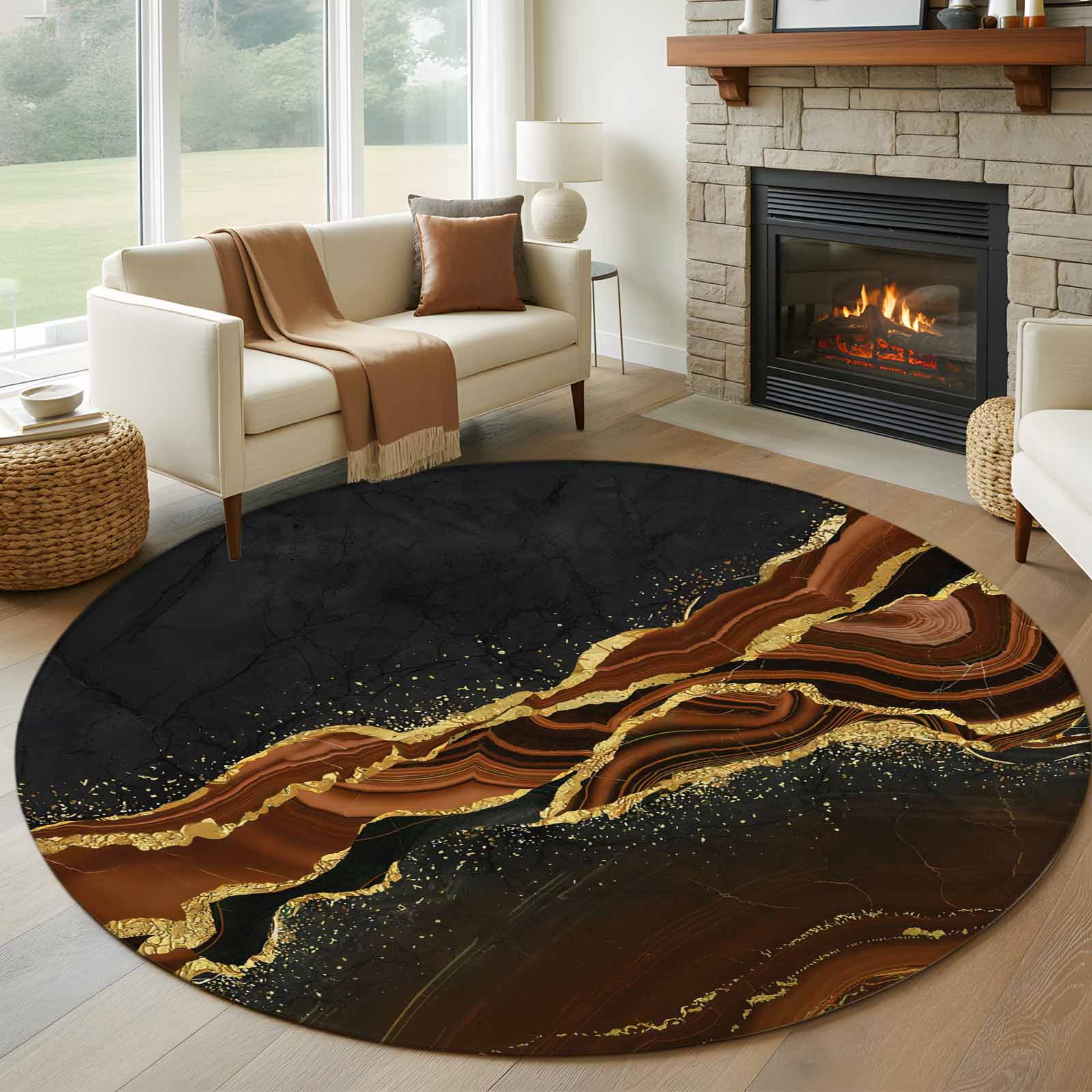 Brown And Gold Area Rugs