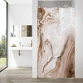 thumbnail image 1 of Brown Marble Small Stall Shower Curtain 36 x 72, Abstract Ombre Half Size Narrow Shower Curtain Set, 36 inch Modern Fabric Shower Curtains for Chic Luxury Bathroom Decor, 1 of 6