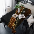 thumbnail image 1 of Brown Marble Table Cloth Waterproof Tablecloths, Gold Abstract Vintage Modern Ombre Art Tablecloth Dining Table Cover for Kitchen Party Tabletop Outdoor, Rectangle Tablecloth 54x108 Inch, 1 of 9