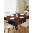 thumbnail image 1 of Brown Marble Tablecloth Rectangle Table Cloth 52x70, Waterproof Tablecloth Outdoor Table Cloth, Ombre Abstract Striped Mottled Aesthetic Washable Table Cover for Kitchen Dinning Party, 1 of 8