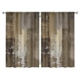 thumbnail image 1 of Brown Matte Color Blocks Curtains-blackout Curtains Bedroom Decor Living Room Darkening Grommet Window Drapes 2 Panels Set 52"x 84", 1 of 2