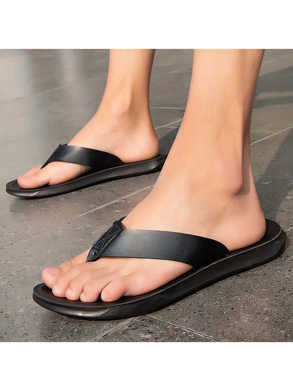 Brown Men'S Business Casual Slippers That Are Ultra-Comfortable, Durable, And Breathable - Featuring a Non-Slip Sole, Lightweight Design, Stain And, a Microfiber Synthetic Upper, PU Sole, Slip-On