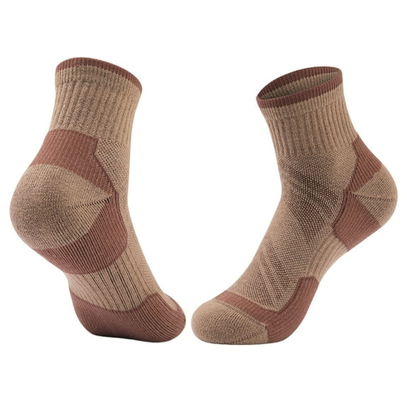 Brown Men'S Lightweight Ankle Socks For Spring Summer Season In Brown Color One Size Fits Most Length 7.48 Inch Height 4.33 Inch Breathable Casual Footwear