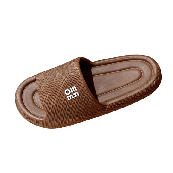 Brown Men'S Slippers Indoor Outdoor Bathroom Shower Non Slip Comfort Casual Sandals Eva Material 1Pc Size 42
