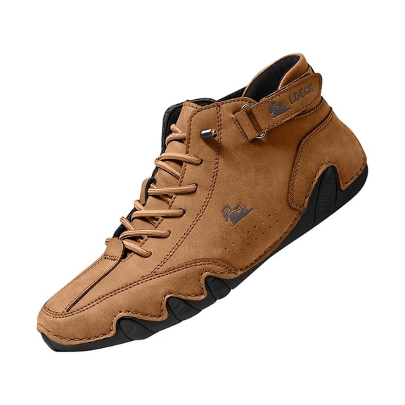 Brown Men Sneakers With High Top And Lightweight Design For Outdoor Events And Easy Movement