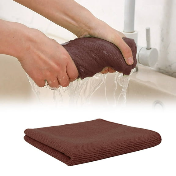 Brown Microfiber Cleaning Cloth – for Car,Kitchen,Windows,Streak-Free,Machine Washable