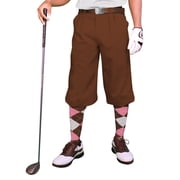 Brown Microfiber Golf Knickers ( Plus Fours) for Men - 34
