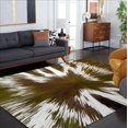 thumbnail image 1 of Brown Modern 3D Abstract Texture Washable Area Rug For Living Room Bedroom Diningroom Playroom Gameroom Large Carpet Soft Striped Thin Office Hallway Indoor Outdoor Rugs 3x4ft, 1 of 6