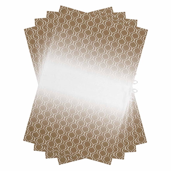 Brown Moroccan Abstract Kitchen Towels Set of 4, Water Absorbent Dish Towel, Geometric Gradient Modern Art Decorative Hand Towels - Quick Drying Cloth for Cooking Baking, 18x28 Inch