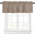 thumbnail image 1 of Brown Moroccon Valances for Windows Farmhouse Kitchen Curtains Valances Rod Pocket Valance Curtains for Kitchen Windows Retro Country Minimalist Abstract Motifs Window Valances for Bathroom 42"x18", 1 of 6