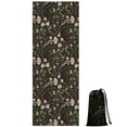 thumbnail image 1 of Brown Mushroom Daisy Dark Pattern Hot Yoga Mat Towel Non Slip for Hot Yoga - Quick-Drying Yoga Mat Cover with 4 Corner Pockets with Travel Bag - Hot Yoga Towel Non Slip 70"x26", 1 of 6