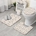 thumbnail image 1 of Brown Mushroom Fern Light Pattern Bathroom Rugs Sets 3 Piece,Toilet Cover Set,Absorbent Non Slip Bathroom Mats Sets with U-Shaped Contour Rug Toilet Rug Set, 1 of 5