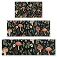 thumbnail image 1 of Brown Mushroom Flower Black Pattern Kitchen Rugs Sets Of 3,Kitchen Runner Rugs Non Skid Washable,Decorative Kitchen Floor Mats for Kitchen,Sink,Laundry,17"x30"+ 17"x47" + 17"x59", 1 of 6