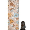 thumbnail image 1 of Brown Mushroom Flower Light Pattern Hot Yoga Mat Towel Non Slip for Hot Yoga - Quick-Drying Yoga Mat Cover with 4 Corner Pockets with Travel Bag - Hot Yoga Towel Non Slip 70"x26", 1 of 6