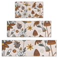 thumbnail image 1 of Brown Mushroom Flower Light Pattern Kitchen Rugs Sets Of 3,Kitchen Runner Rugs Non Skid Washable,Decorative Kitchen Floor Mats for Kitchen,Sink,Laundry,17"x30"+ 17"x47" + 17"x59", 1 of 6