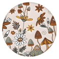 thumbnail image 1 of Brown Mushroom Flower Light Pattern Round Fitted Tablecloth with Elastic Edge,Dining Table Cover Waterproof,Outdoor Round Tablecloth for Camping,Dining,Indoor and Outdoor, 1 of 1