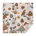 thumbnail image 1 of Brown Mushroom Flower Light Pattern Square Tablecloth,Waterproof Square Table Cover,Wipeable Spillproof Washable Table Cover for Home Kitchen Party Decor 52"x52"(132x132cm), 1 of 6
