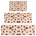 thumbnail image 1 of Brown Mushroom Hedgehog Leaf Beige Pattern Kitchen Rugs Sets Of 3,Kitchen Runner Rugs Non Skid Washable,Decorative Kitchen Floor Mats for Kitchen,Sink,Laundry,17"x30"+ 17"x47" + 17"x59", 1 of 6
